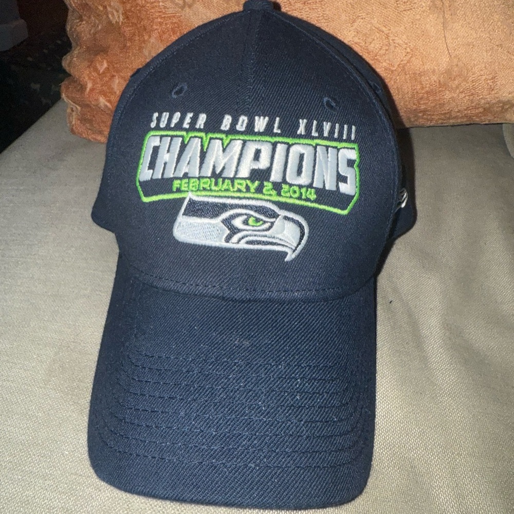 New Era 39Thirty Seattle Seahawks Super Bowl XLVIII Champions Cap - Navy